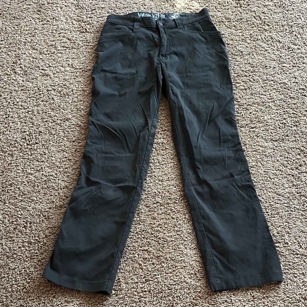Black Straight-Leg Pants